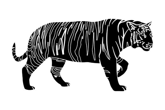 Download Tiger Vector Design Solid Color - Premium Resources