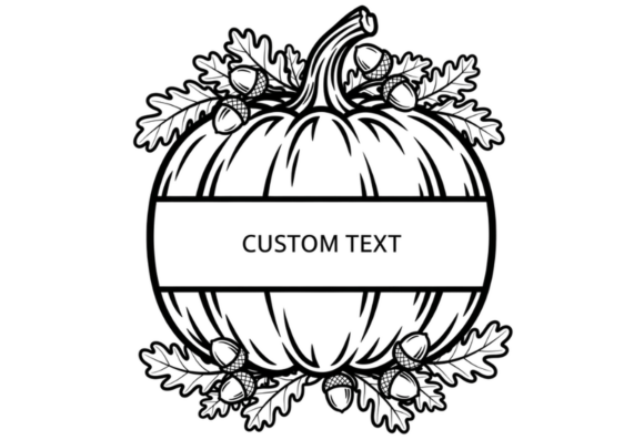 Download Monogram Pumpkin SVG Oak Leaves Fall - Monogram pumpkin svg Collection