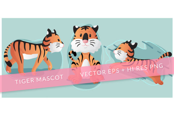 Download Little Tiger Vector Illustration - Tiger vector Collection